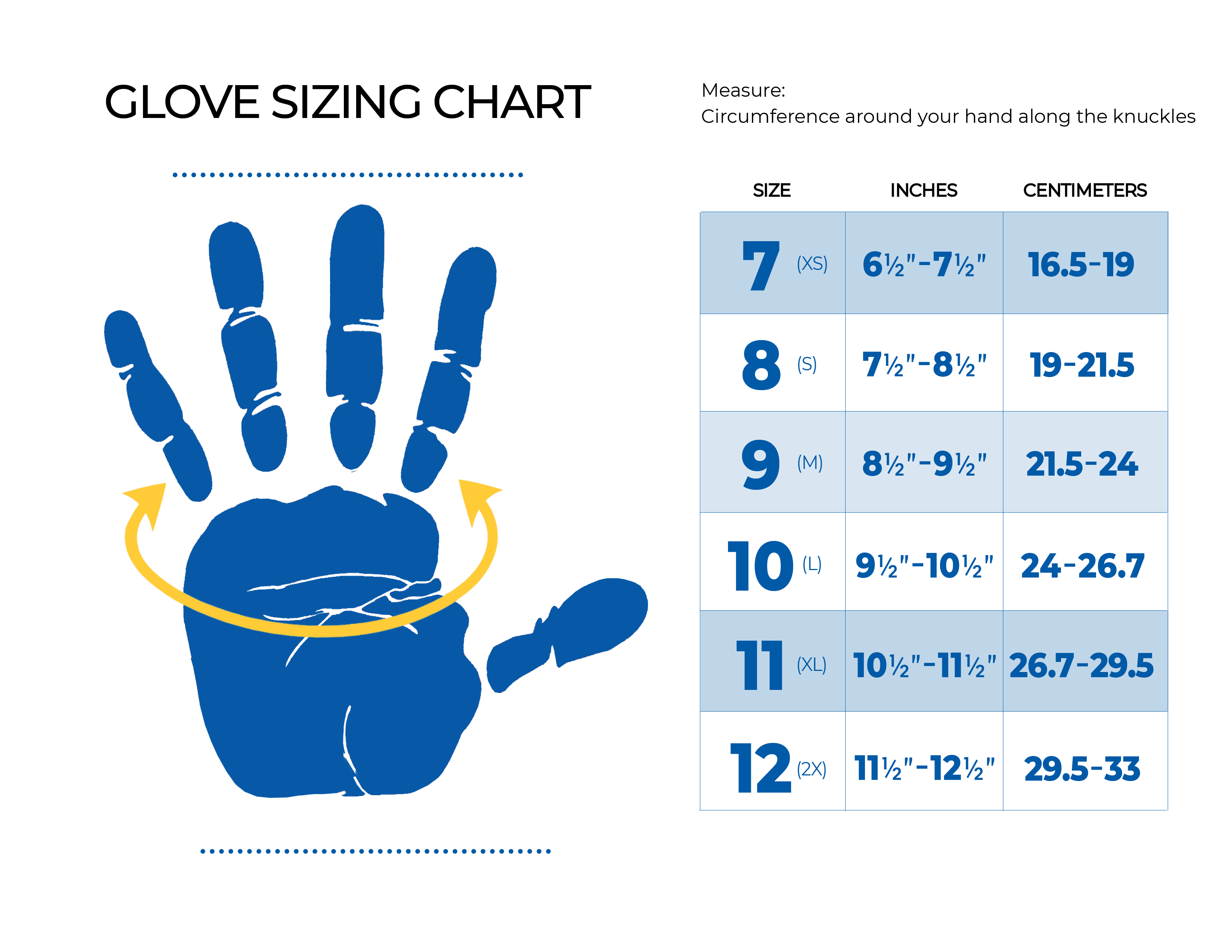 Swany Glove Size Chart